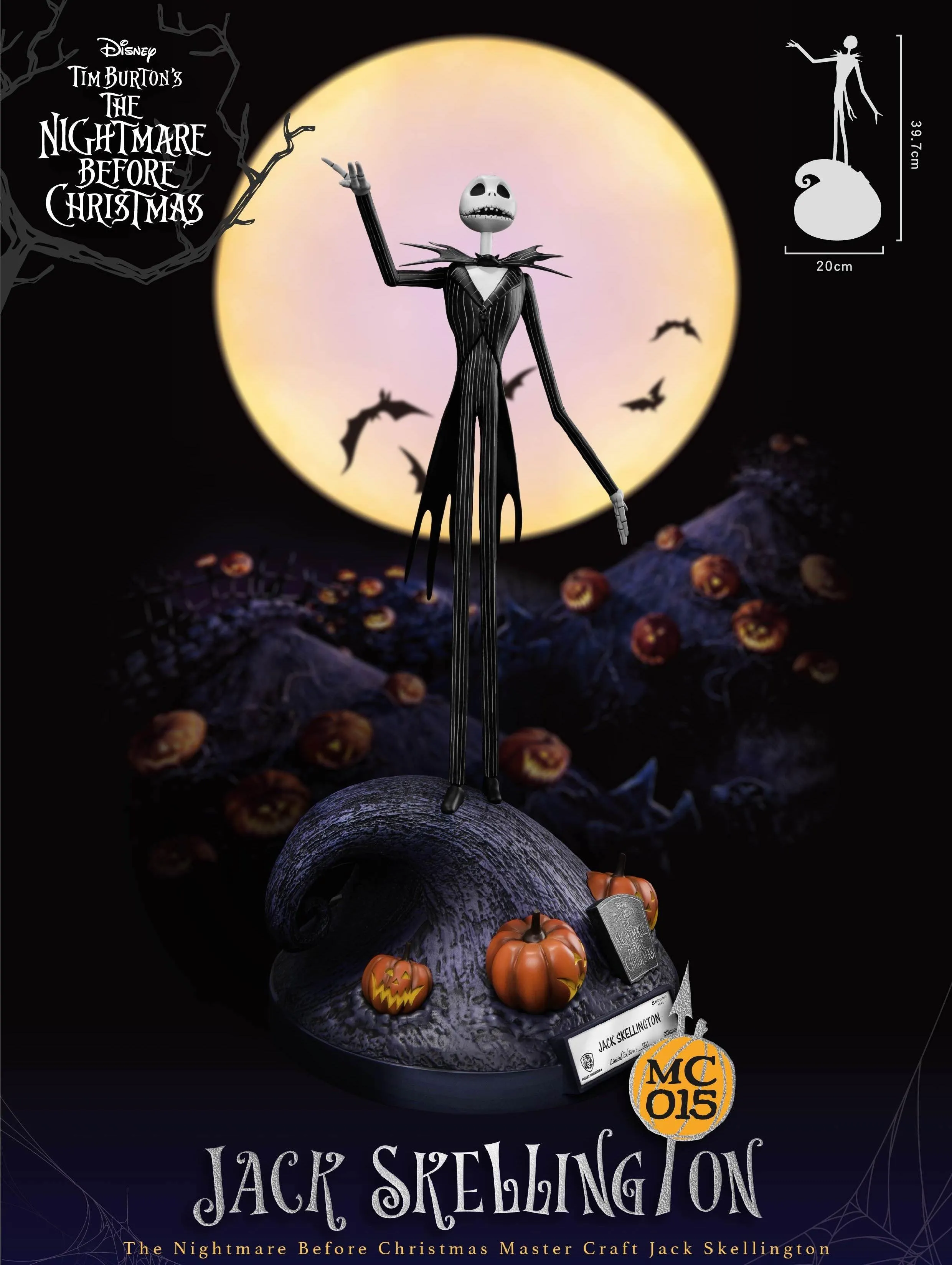 The Nightmare Before Christmas Master Craft Jack Skellington Table Top Statue