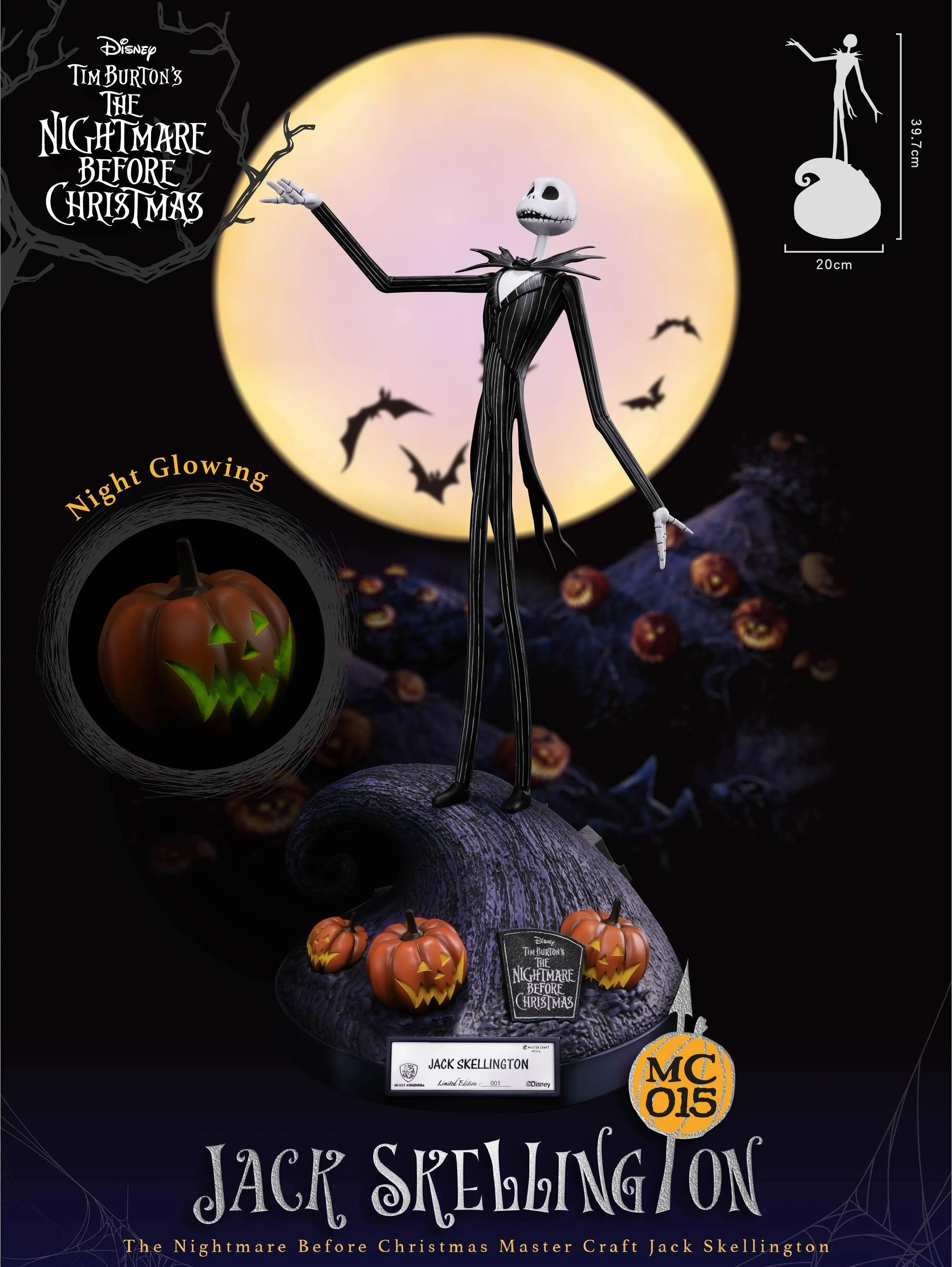 The Nightmare Before Christmas Master Craft Jack Skellington Table Top Statue