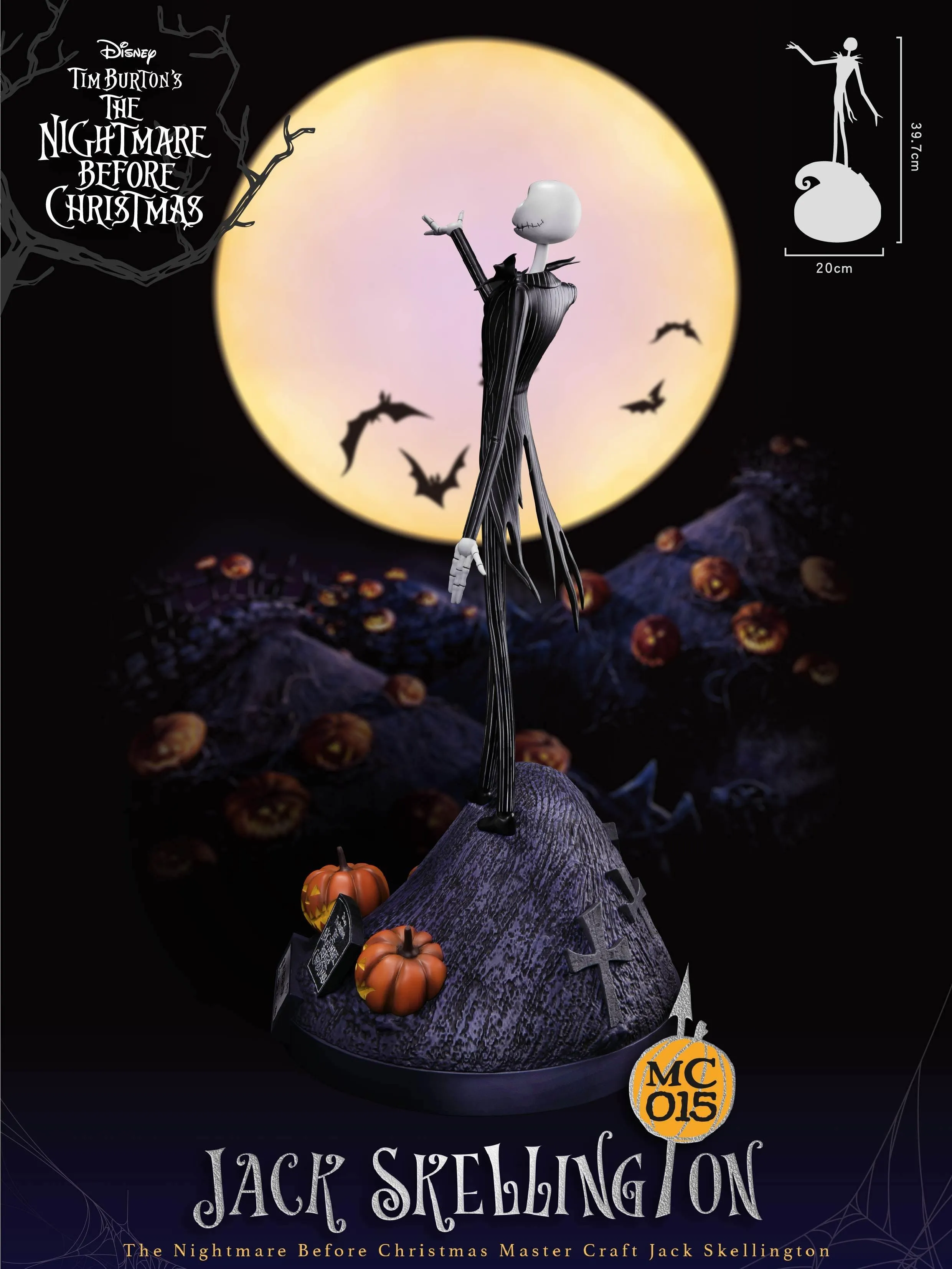 The Nightmare Before Christmas Master Craft Jack Skellington Table Top Statue