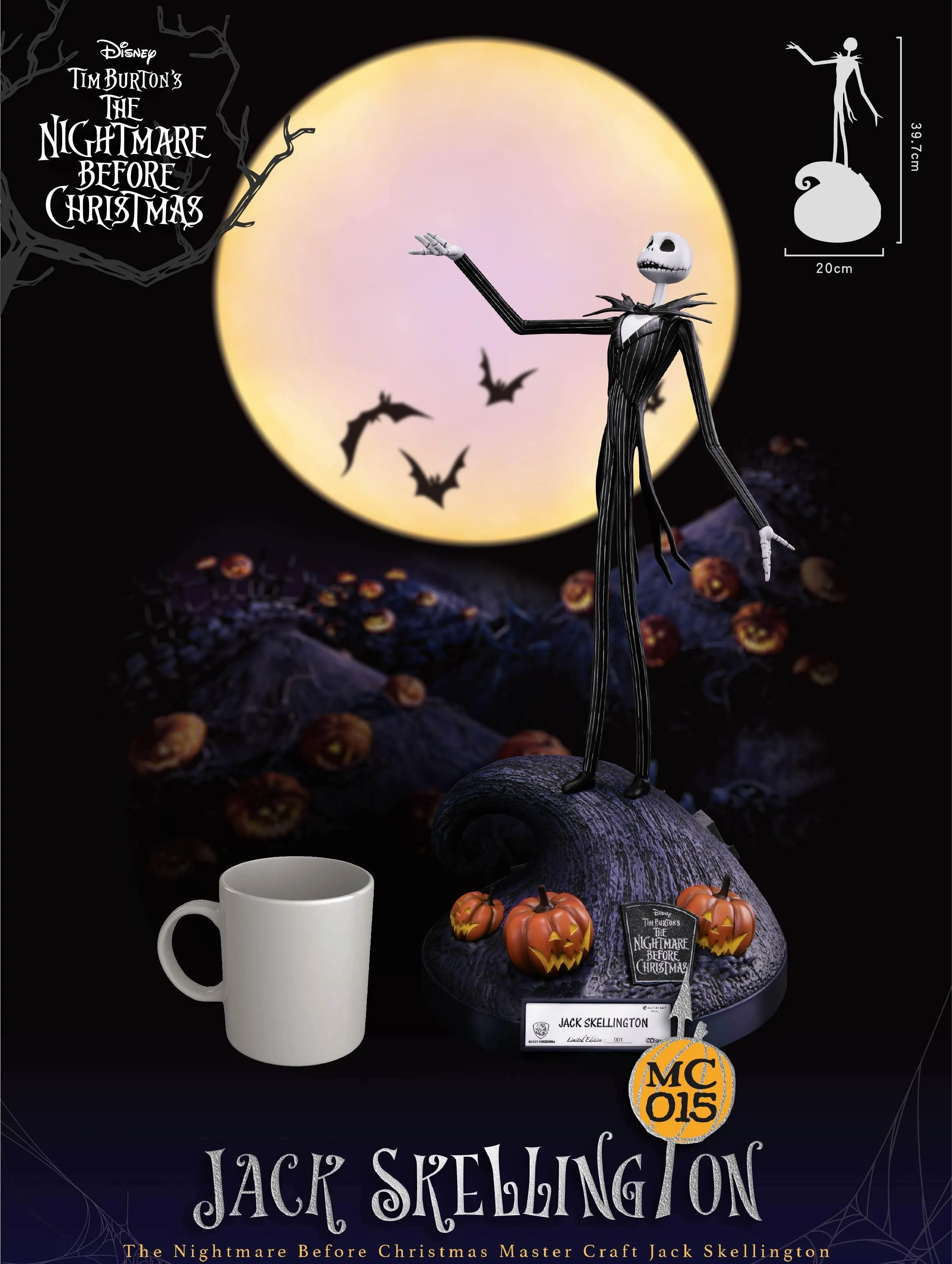 The Nightmare Before Christmas Master Craft Jack Skellington Table Top Statue