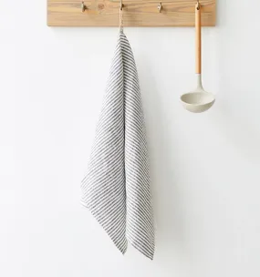 Thin Black Stripe Linen Tea Towel