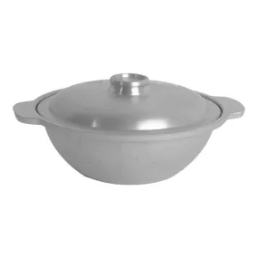 Thunder Group CETW003 Aluminum 8" x 3-1/4" Sam Bai Wok with Lid