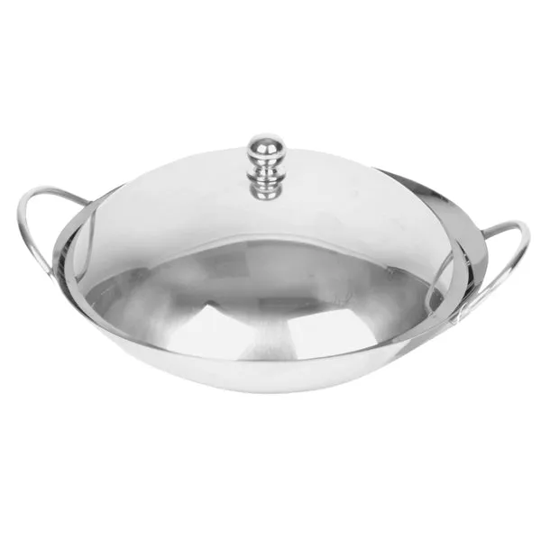 Thunder Group SLWK008 Stainless Steel Wok Serving Dish, 8" dia.