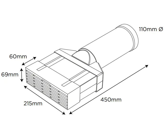 Timloc Adapt-Air Single Airbrick Kit - 450mm x 110mm