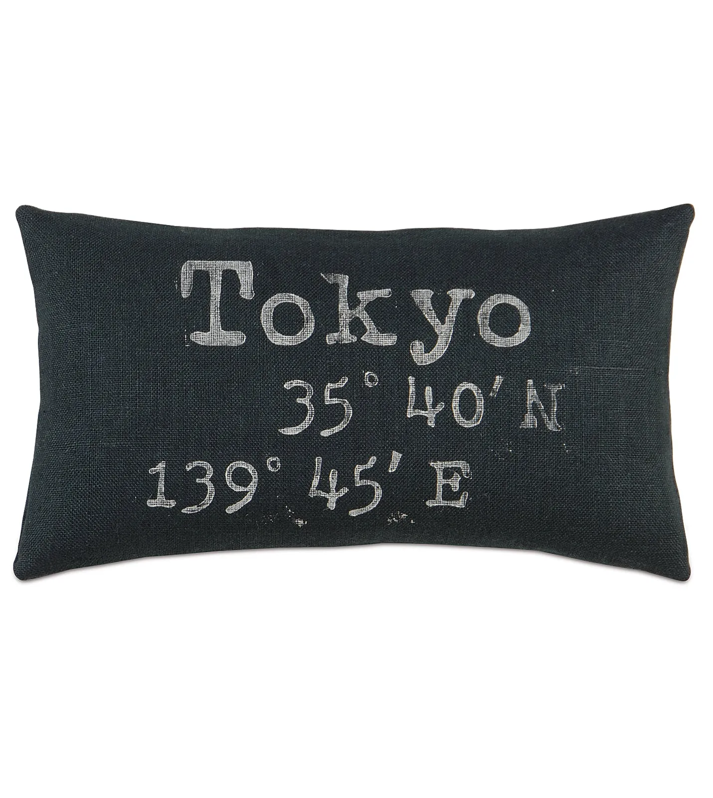 Tokyo Coordinates Burlap Lumbar Pillow Cover 15x26