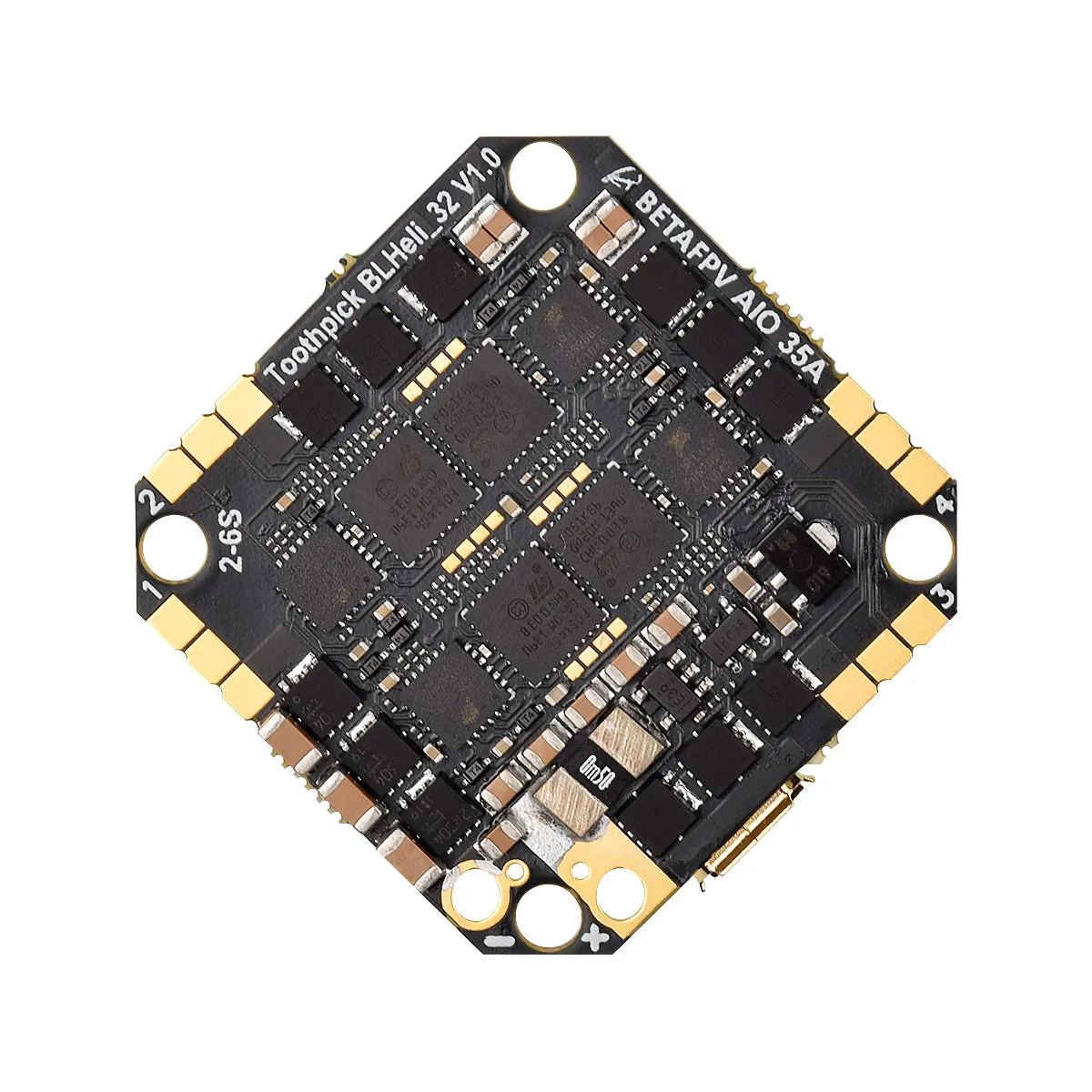 Toothpick F4 2-6S AIO Brushless Flight Controller 35A(BLHeli_32)