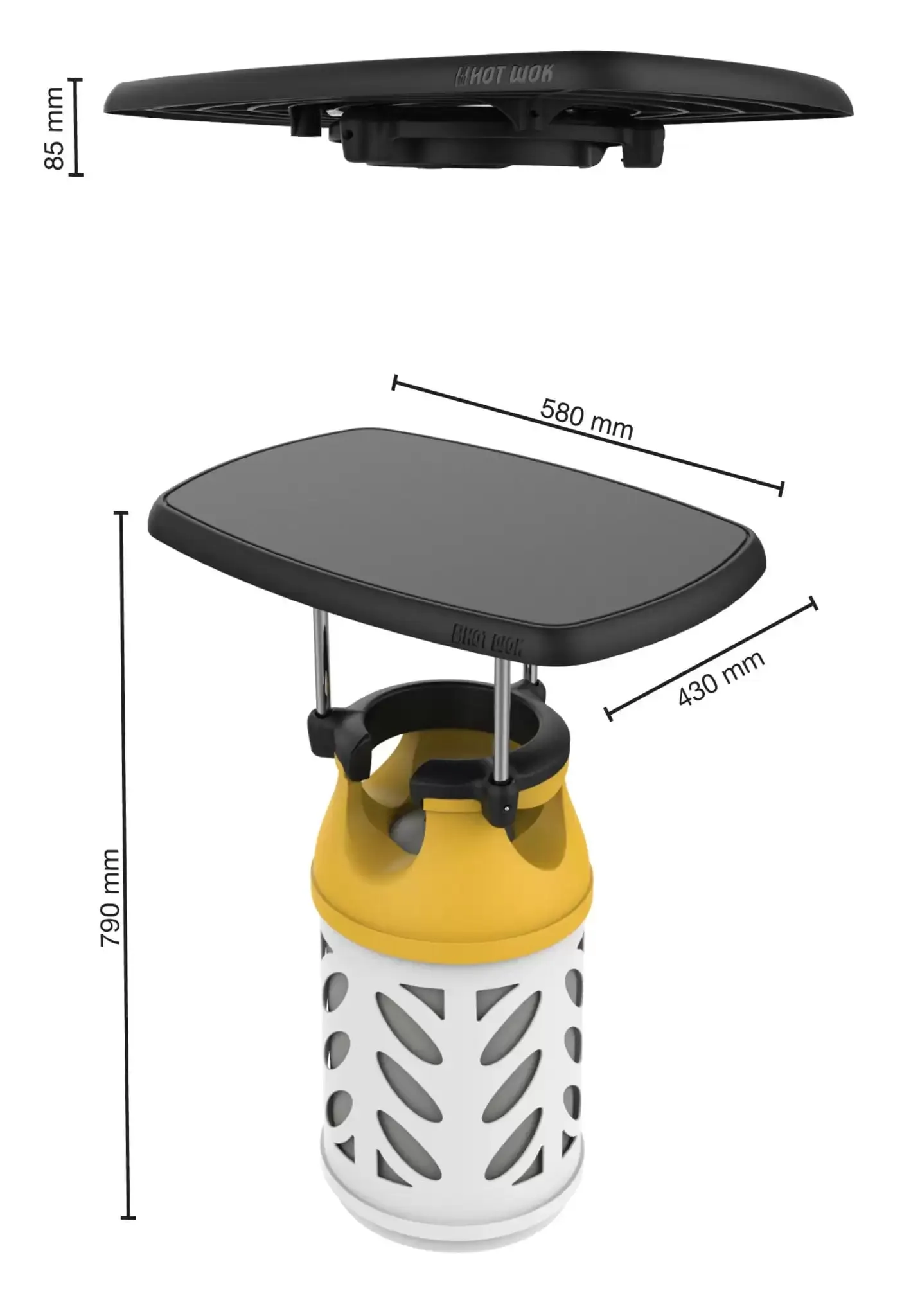 TOP LINE Table for Gasbottle