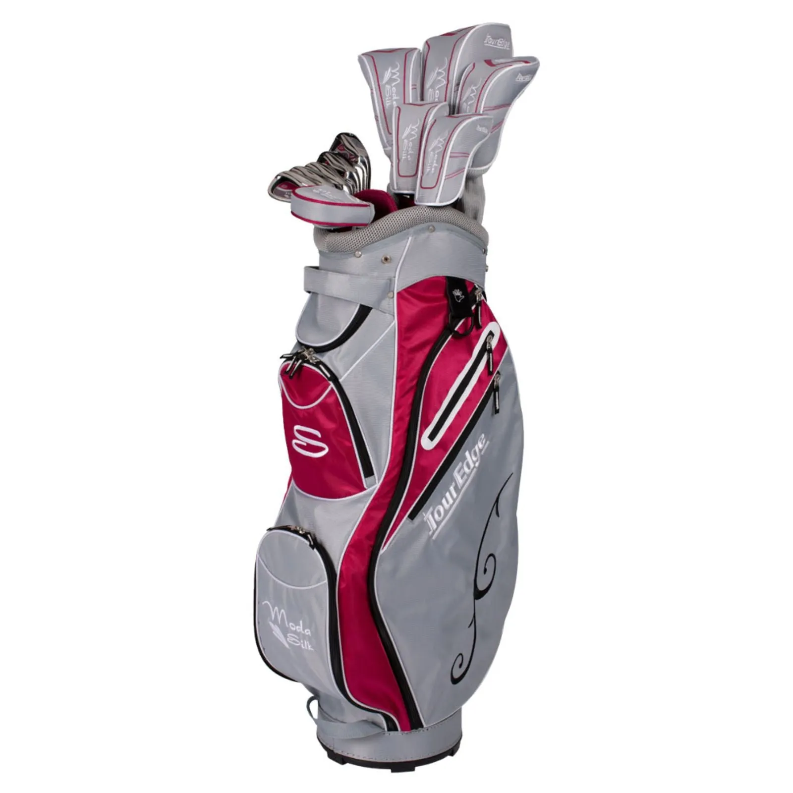 Tour Edge Moda Silk Womens Golf Set-Silver-Ruby-RH-Petite