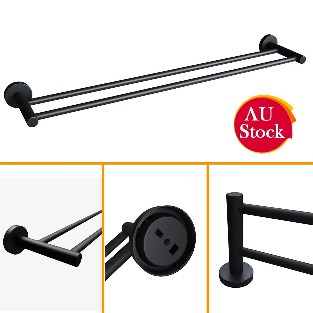 Towel Rail Rack Wall Mounted Stainless Steel