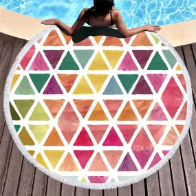 Tropical Passion Round Beach Towel