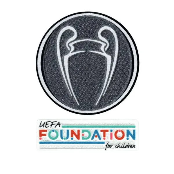 UEFA 2023 Manchester City Champion League Trophy Patch Set Youth (Foundation Patch Included)