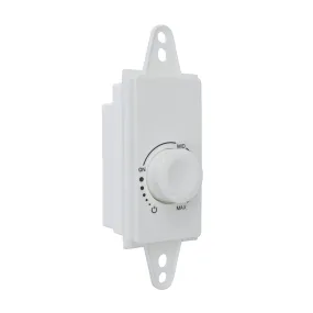 Wall Mounted 0-10V Variable Dial Speed Controller For ECMF Series Fans. Fits Standard Electrical Boxes and Light Switch Plate Covers.