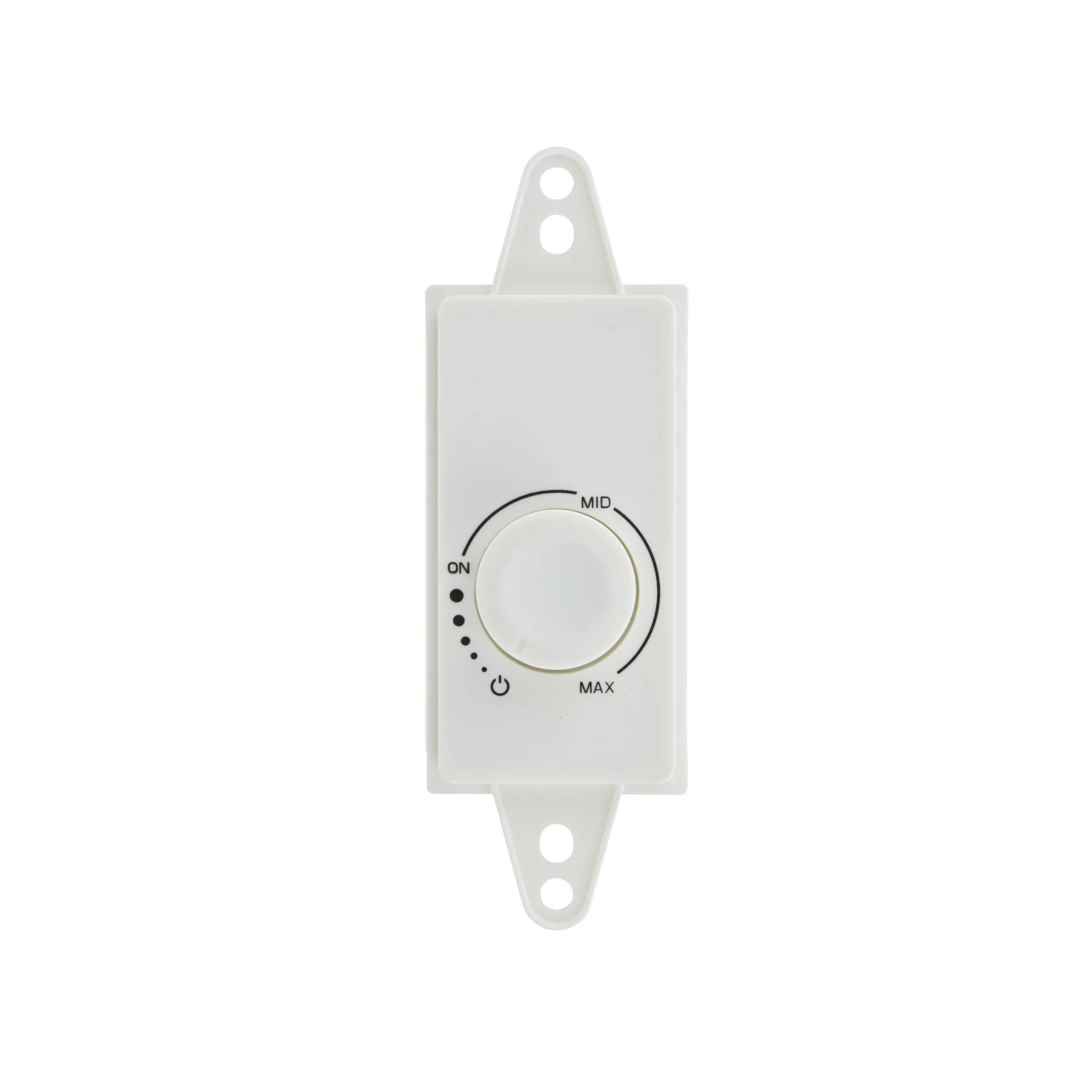 Wall Mounted 0-10V Variable Dial Speed Controller For ECMF Series Fans. Fits Standard Electrical Boxes and Light Switch Plate Covers.