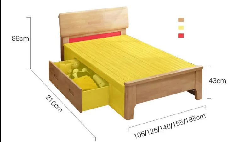 WAREHOUSE SALE MATEO Wooden Storage Bed Frame with 2 Big Drawers ( Choice from 2 Color 2 Size ) ( Discount Price $1299 Special Price $799 )