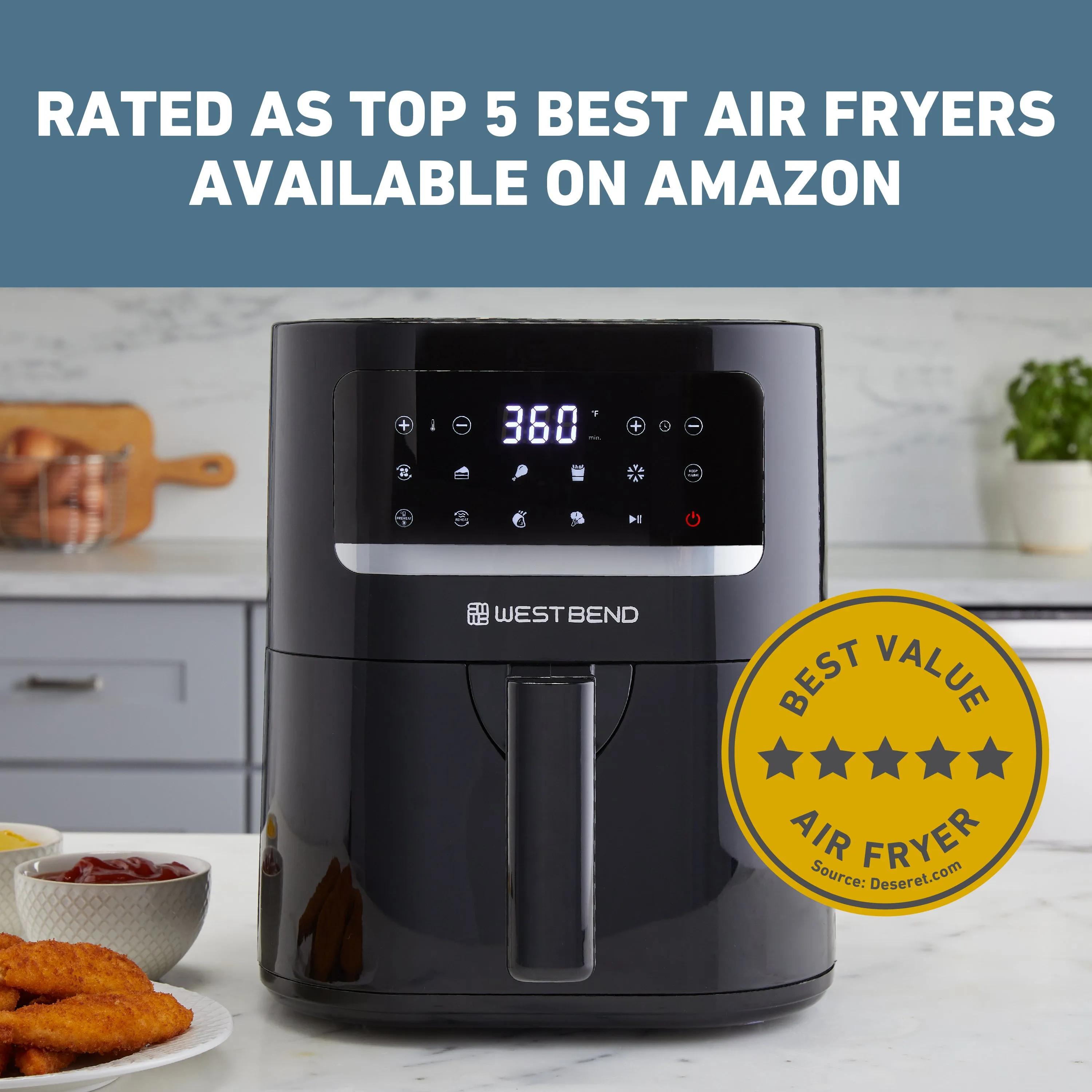 West Bend 5 Qt. Air Fryer with 10 Presets