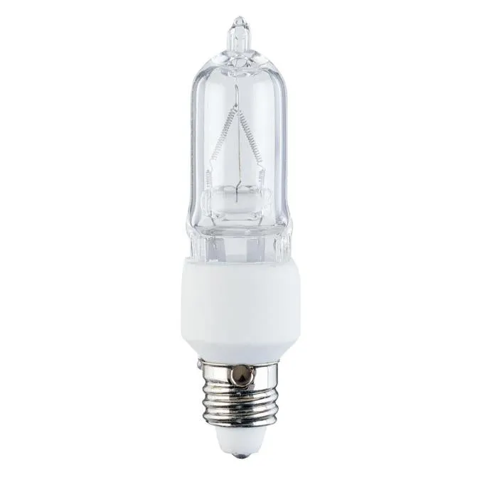 Westinghouse 0441600 75 Watt Halogen T4 Single-Ended Clear - 2900 Kelvin - Warm White - 1450 Lumens - E11-Mini Candelabra Base - 120 Volt - Box