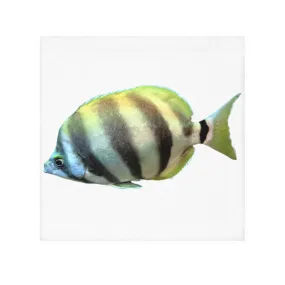 White and Striped Fish Face Towel