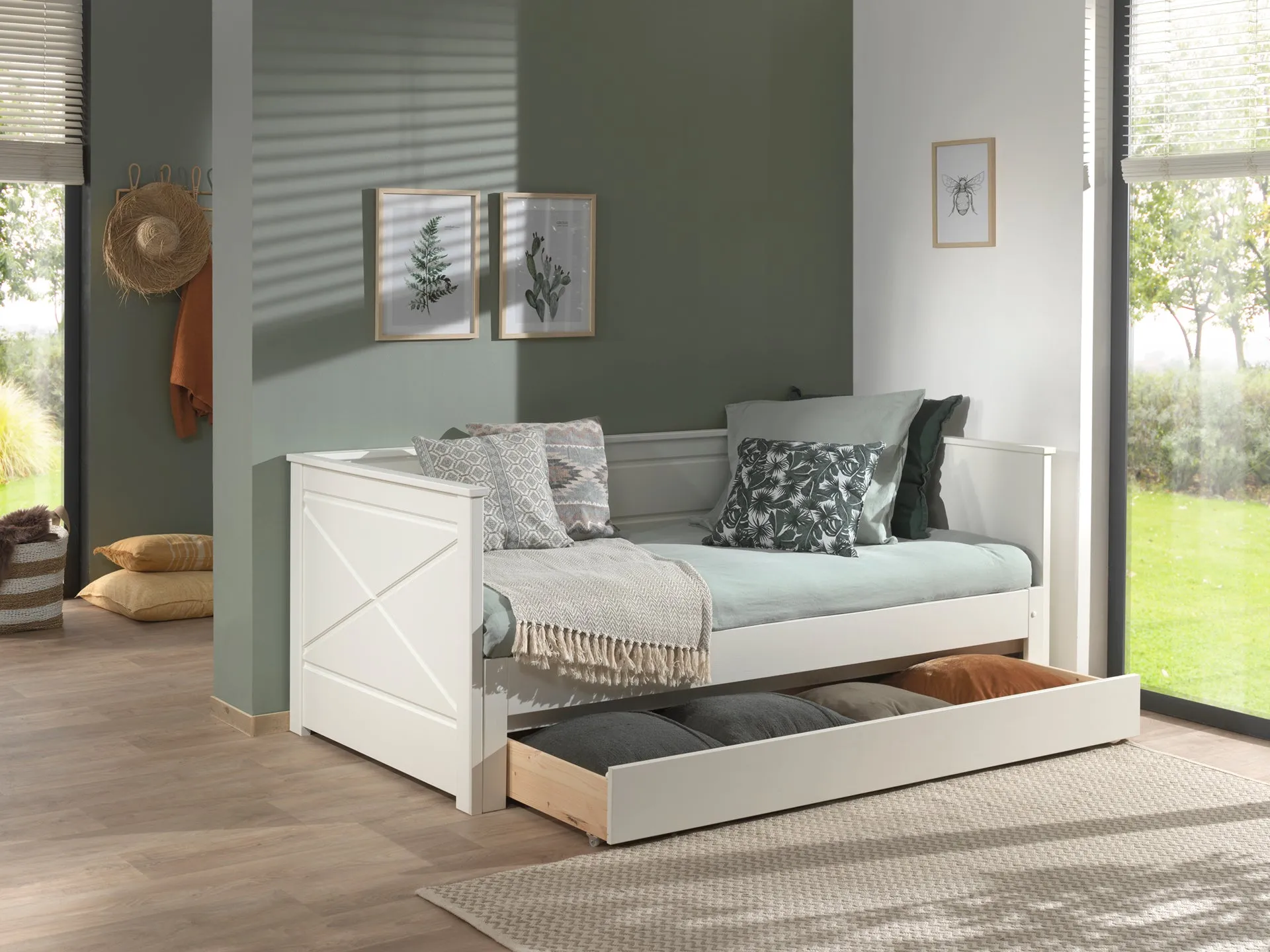 White PINO Captain Bed with trundle