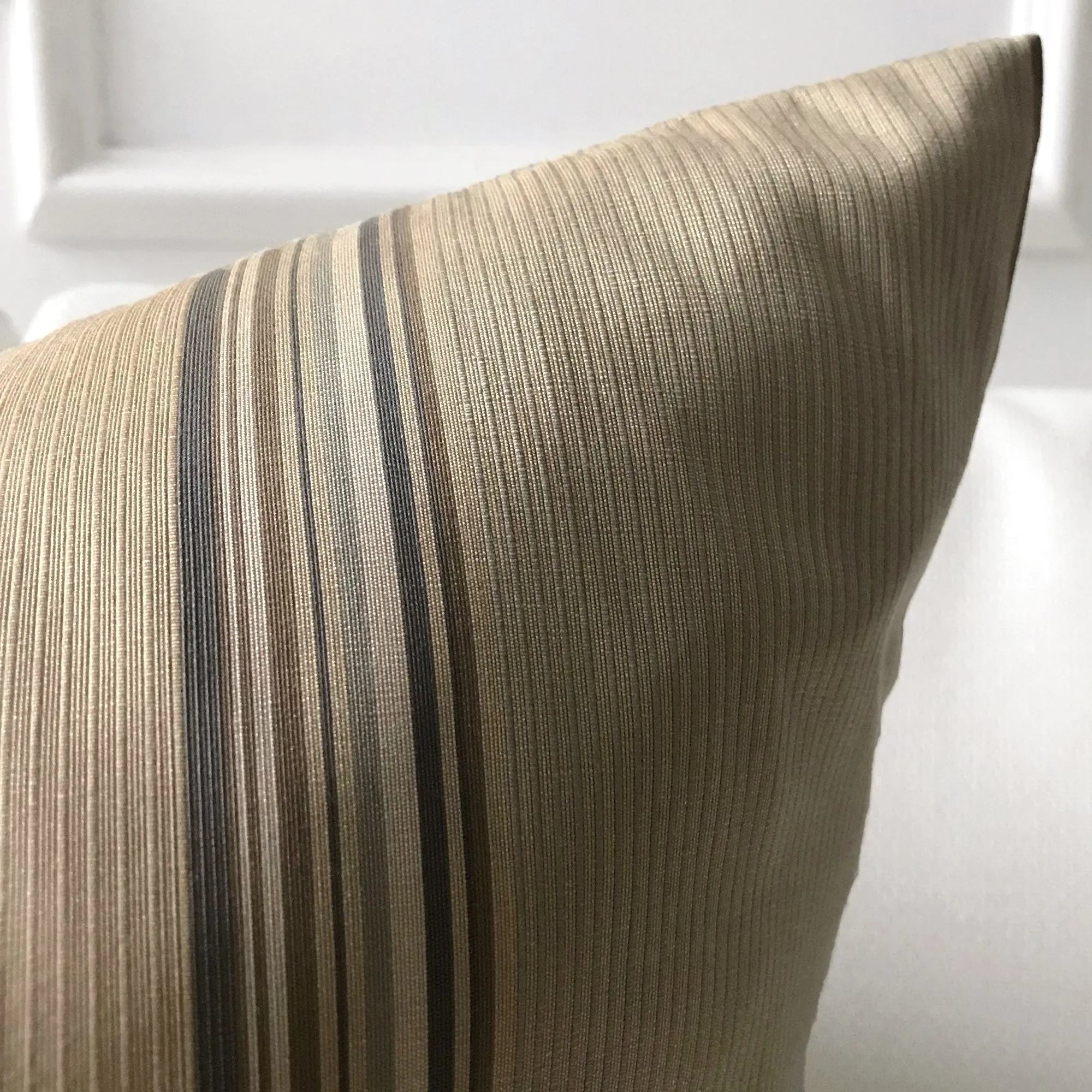 Wide Striped Throw Pillow Cover 24x24