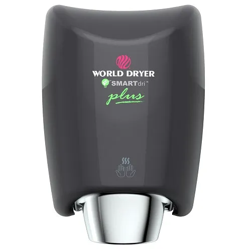 WORLD DRYER® K48-162P SMARTdri® Plus Hand Dryer - Black Epoxy on Aluminum (50 Hz ONLY - NOT for use in North America)