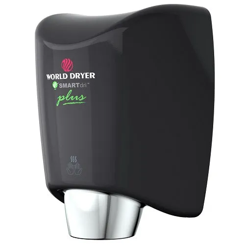 WORLD DRYER® K48-162P SMARTdri® Plus Hand Dryer - Black Epoxy on Aluminum (50 Hz ONLY - NOT for use in North America)