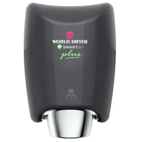 WORLD DRYER® K48-162P SMARTdri® Plus Hand Dryer - Black Epoxy on Aluminum (50 Hz ONLY - NOT for use in North America)