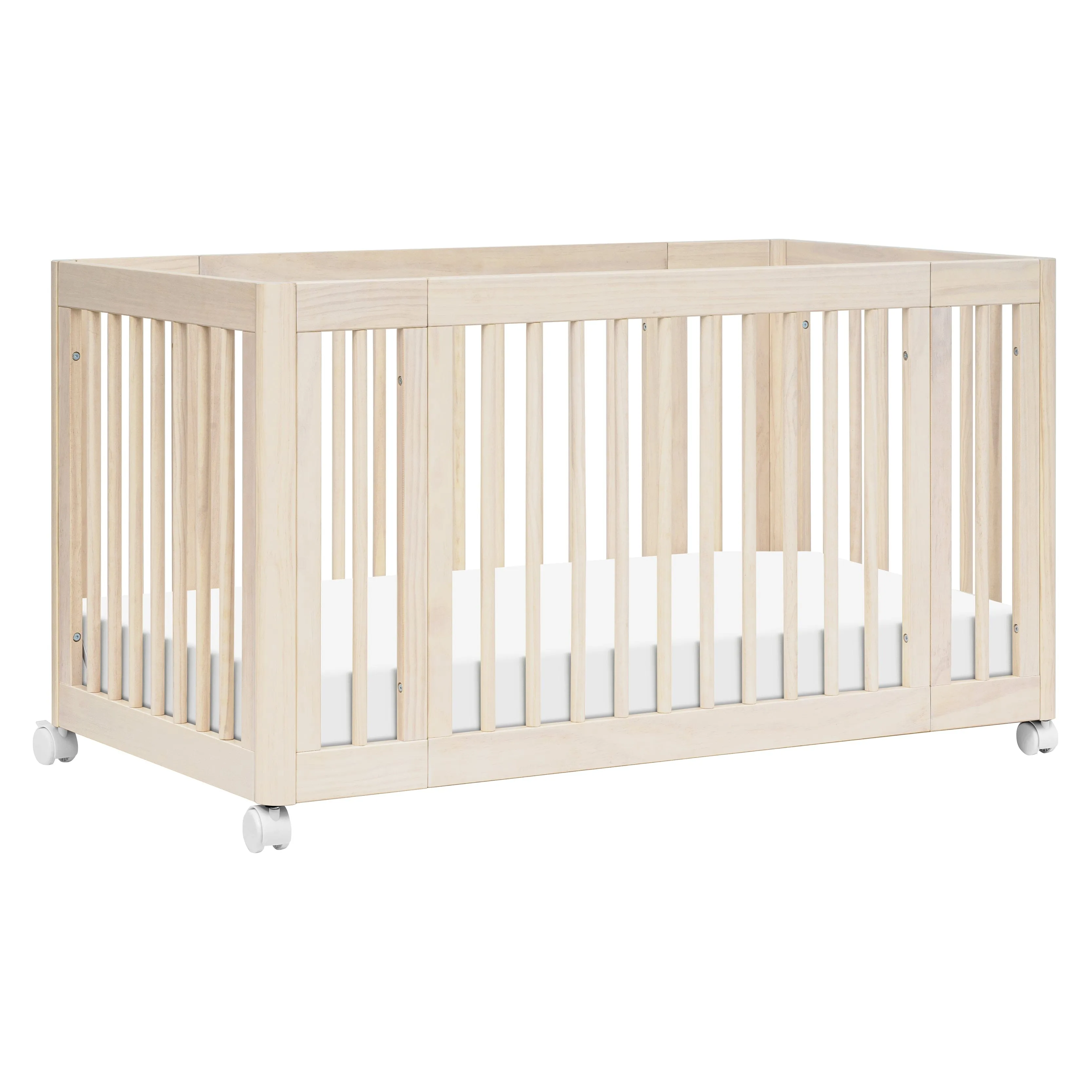 Yuzu 8-in-1 Convertible Crib with All-Stages Conversion Kits | Washed Natural