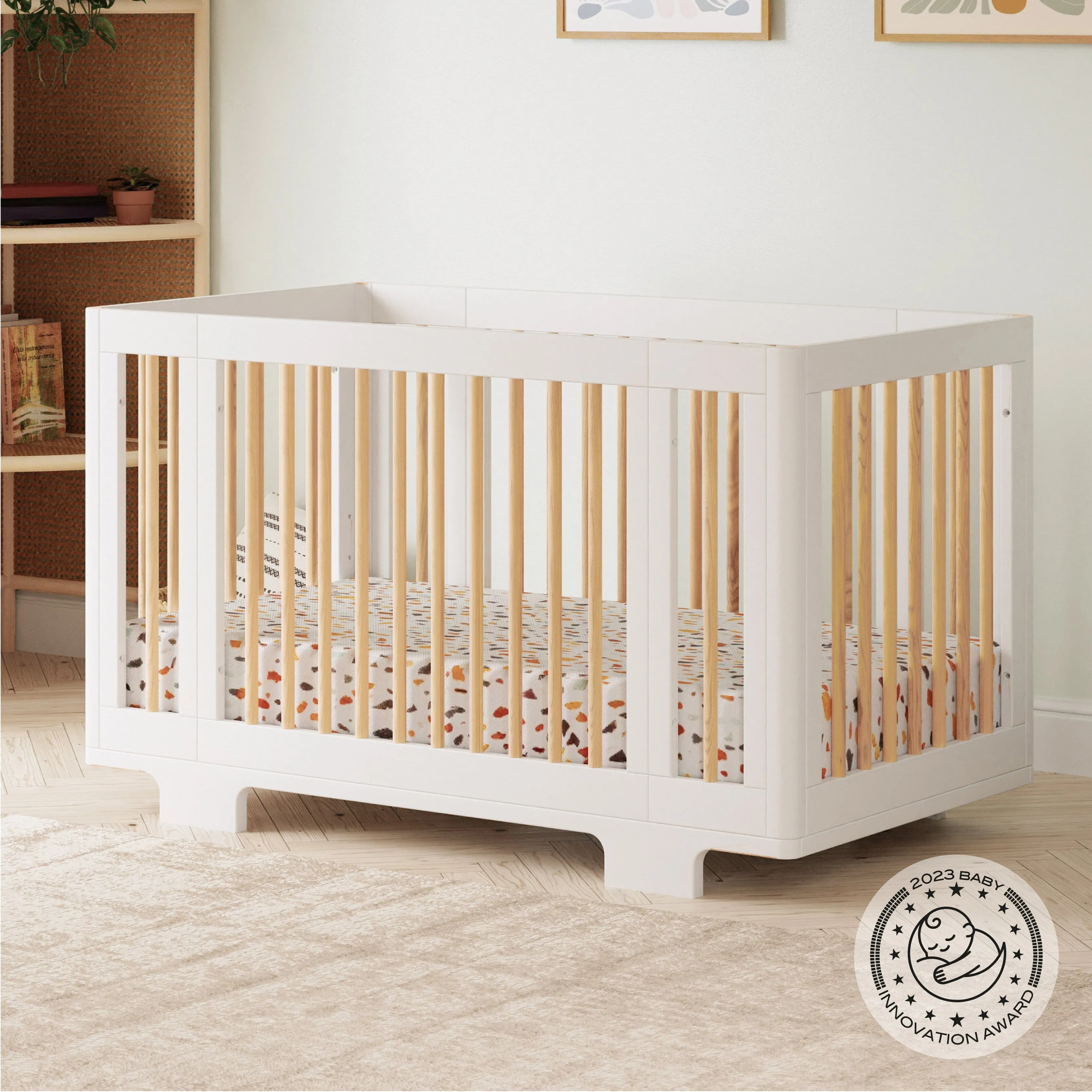 Yuzu 8-in-1 Convertible Crib with All-Stages Conversion Kits | White