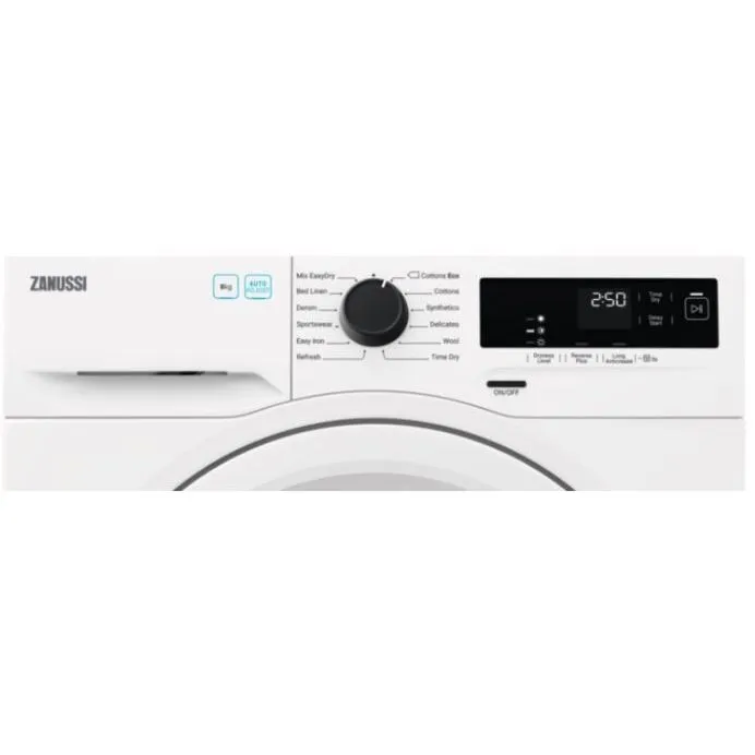 Zanussi ZDH87A2PW Heat Pump Tumble Dryer, 8kg, White, A   Rated