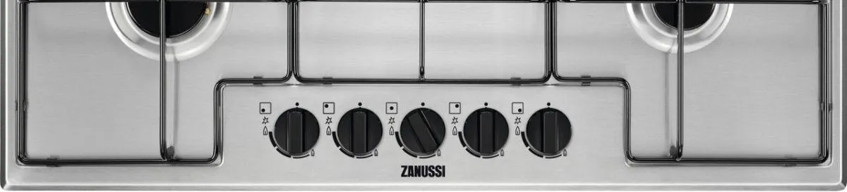 Zanussi ZGNN752X 5 Burner Gas Hob, Stainless Steel