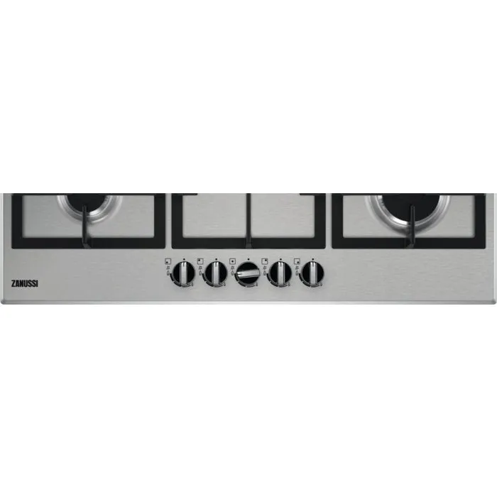 Zanussi ZGNN955X 5 Burner Gas Hob, Stainless Steel